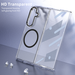 Étui de téléphone pliable magnétique électroplaqué Ice Sensation, anti-empreintes digitales, antichoc, housse de protection pour la série <span class=keywords><strong>Galaxy</strong></span> Z Flip - Product Image 3