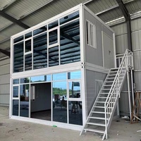 Maisons conteneurs modernes de luxe personnalisables : gain de temps et assemblage facile des maisons conteneurs à deux étages (supérieur et inférieur)