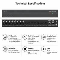 Konverter Audio Dante 8x8 XLR Analog ke Digital dengan DSP PoE+ 48V Phantom Power XLR 8 Input 8 Output Jembatan Jaringan Dante AES67