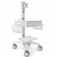 Chariot médical en aluminium à 4 roues, à niveaux, universel, pour instruments, pour le placement d'équipements d'arthrosclérose, OEM