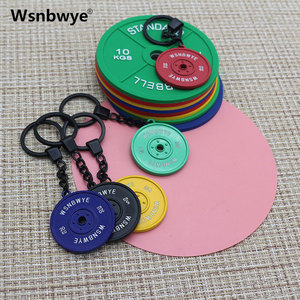 Porte-clés DIY par sublimation en forme de disques de musculation (bumper plates) pour la musculation, idéal pour les entreprises - Product Image 4