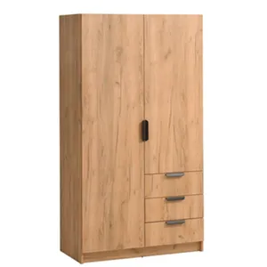 Customized easy assemble modern bedroom furniture set 2 doors 3 drawers closet wardrobe