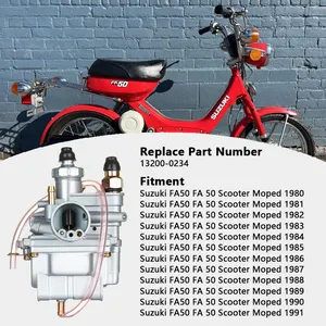 Carburador de motocicleta 13200-0234 para Suzuki FA50 FA 50 50cc, ciclomotor, motor de lanzadera