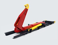 Camion à ordures compacteur 14T 4x2 avec structure de carrosserie supérieure et système de levage à crochet pour conteneurs amovibles