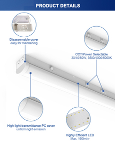 wholesale Price High Quality <b>8FT</b> Led Linear <b>Strip</b> <b>Light</b> 3 CCT and 3 Power Selectable 70W Linear Lighting - Product Image 2