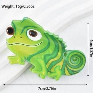 Pinza de Pelo Antideslizante con Diseño Creativo de Garra de Lagarto, Pinza de Tiburón Verde, Accesorio para el Cabello con Forma de Cabeza de Animal, Venta al por Mayor - Product Image 4