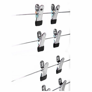 LM4805C Space Saving Wooden <strong>Multi</strong> Pants Tier <strong>Hangers</strong> 4 Layers Metal and Wood Clip Pants <strong>Hanger</strong> - Product Image 6