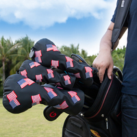 Prix de gros Couvre-chefs de club de golf en cuir Pu avec broderie personnalisée Couvre-chefs de club de golf Couvre-chefs de club de golf