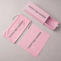 Étui de luxe pour lunettes de soleil et de vue blanc et noir avec logo personnalisé, pochette et chiffon pour lunettes, ensemble complet