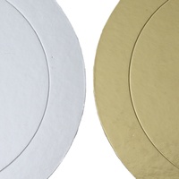 Châssis à dessert jetable de 4 à 18 pouces, carton rond en or et argent, tambours pour gâteaux de boulangerie