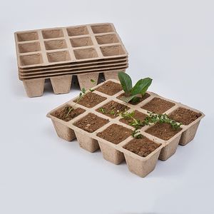 Pots d'ensemencement de fleurs <span class=keywords><strong>en</strong></span> pâte à papier biodégradable écologique Pots de plantation Pots de tourbe <span class=keywords><strong>pour</strong></span> chaîne de traînée de serre - Product Image 5