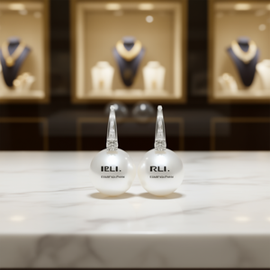 Boucles d'oreilles pendantes en perles de culture Rli, argent 925, rondes, blanches, qualité AAA, classiques, bijoux de mariage pour femmes - Product Image 2