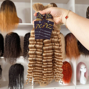 613 boho <span class=keywords><strong>tresses</strong></span> vierge birmane crépus cheveux bouclés en vrac blond - Product Image 5