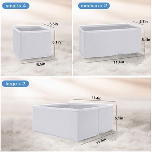 Giỏ Đựng Đồ Lót Bằng Vải Không Dệt <span class=keywords><strong>PP</strong></span> Gấp Gọn Được Hộp Đựng Hình Khối Hộp Sắp Xếp Tủ Quần Áo Tủ Quần Áo - Product Image 6