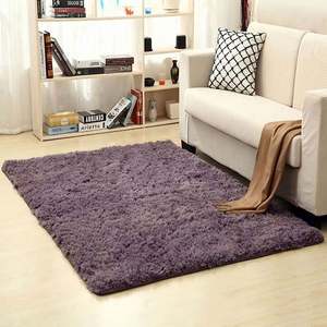 Alfombra de Terciopelo Gris para Sala de Estar o Dormitorio, Alfombras Suaves Antideslizantes y Lavables, Tamaño Personalizado, Decoración para el Hogar, Alfombra Suave para Habitación Infantil - Product Image 4