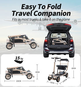 卸売電動折りたたみ式モビリティスクーター高齢者シニア4輪小型モビリティスクーター高齢者用電動4輪無効 - Product Image 3