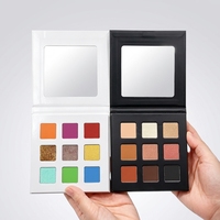 Palette de fards à paupières DIY 9 couleurs avec logo personnalisé, palette de fards à paupières cosmétiques de haute qualité