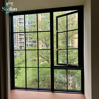Ventana Francesa de Aluminio Premium con Vidrio Laminado Aislante para Hogares Europeos de Lujo