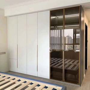 Meubles de chambre à coucher de style français personnalisés, luxueux, en bois massif, placard blanc - Product Image 6