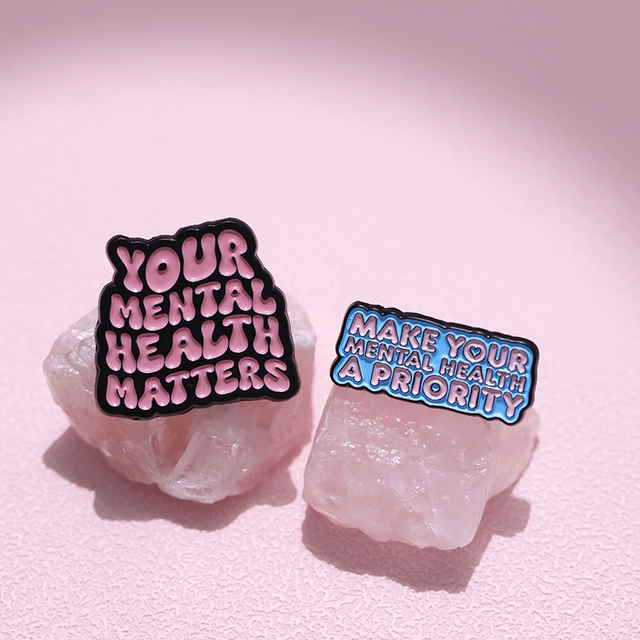 Social Anxiety Enamel Pins Funny Proverb Lapel Badge Mental Health Matters Brooches Jewelry Backpack Clothes Wholesale Pin Gift