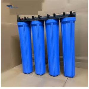 Cao cấp 4 giai đoạn 20 "x 2.5" mỏng/mỏng màu xanh Hệ thống lọc nước với đồng/Nhựa cổng và cờ lê cho xử lý nước. - Product Image 5