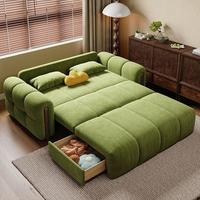 Canapé-lit électrique moderne inclinable en tissu, convertible, doux, pliable avec rangement et télécommande pour salon, appartement, hôtel