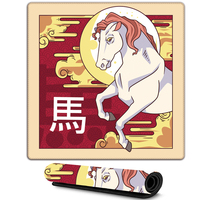Nouveau design 2026 Tapis de Mahjong moderne pliable automatiquement, silencieux, taille poker, personnalisable, multifonction, tuiles personnalisables en couleur, tapis en microfibre