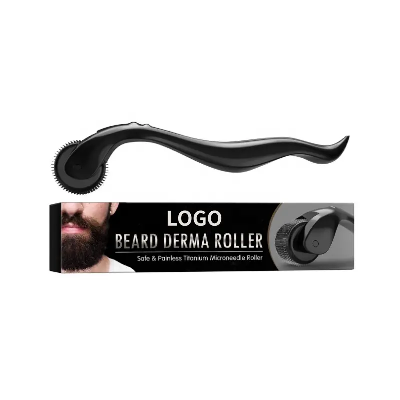 Wholesale Safe&Painless Titanium Microneedle Roller Men Beard Kit Beard Derma Roller