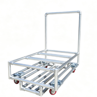 Carro de Transporte de Aluminio Personalizado, Resistente, para Uso Industrial, con Ruedas con Frenos