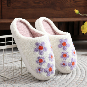 Custom Wholesale Women's High Quality Winter <b>Slipper</b> Soft and Feature Sweet Flower Shape Embroidery - Product Image 4