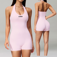 Nouvelle Arrivée 2026 – Combinaison Sculptante Femme à Col Halter pour Gym et Fitness – Combinaison Respirante pour Femme – Ropa Deportiva Mujer