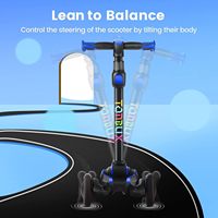 Trottinette pour enfants de 3 à 6 ans, 4 hauteurs réglables, légère, 3 roues, pliable, roues en PU, utilisation en extérieur, design avec absorption des chocs