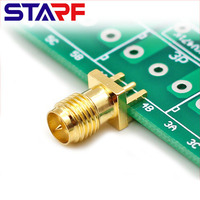 Connecteur RF SMA pour carte PCB, adaptateur coaxial haute fréquence étanche pour modem 4G GSM