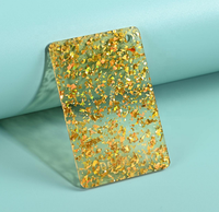 Vente en gros Transparent irisé 3mm feuille acrylique à motif de paillettes publicitaires