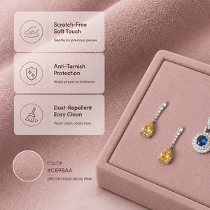 WEIMEI Présentoir à bijoux multicouche en velours rose poudré, support pour montres, bagues et colliers, pour boutique, magasin de cadeaux, ensemble de présentation de bijoux - Product Image 6