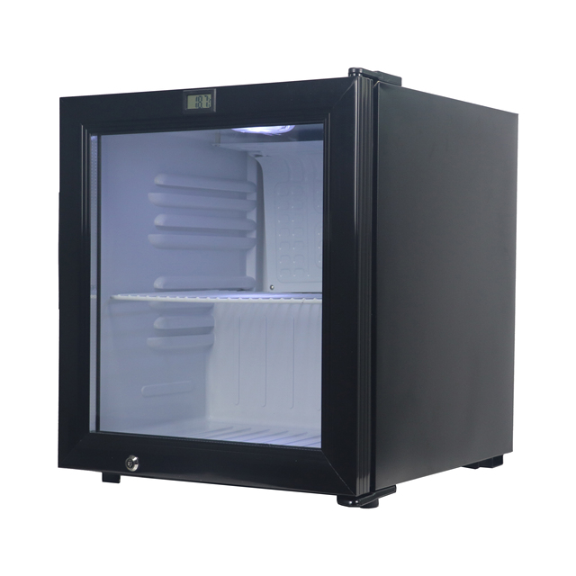 Single-Temperature 45 Can Mini Bar Fridge 220V Glass Door Display Cooler for Hotels for Compressor Storage