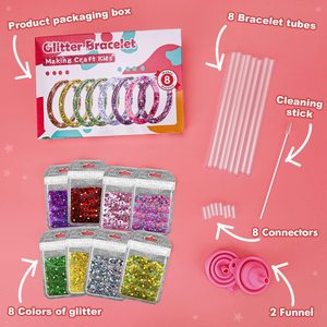Kit per Creare Braccialetti Glitterati per Bambini, Set Artistici e Artigianali per Regali, Riempitivi per Sacchetti Regalo di Compleanno, Giocattoli, Kit Artigianale dell'Amicizia - Product Image 3