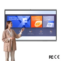 Tableau blanc interactif intelligent 4K de 55/65/75/86/98 pouces avec WiFi, 20 points tactiles, 120 Hz, système d'exploitation Android/Windows, fonctionnalités de tablette interactive