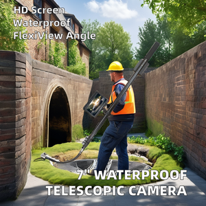 Duurzame Ip68 Pijp Camera 7 Inch Display Zelfnivellerende Waterdichte Inspectie Camera Telescopische Arm Voor Pijpinspectie - Product Image 3