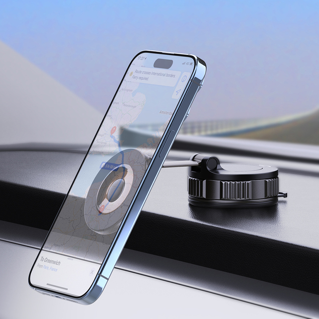 Universal 360 Degree Rotation Vacuum Suction Cup Magnetic Phone Holder Dashboard Car Mount Mobile Phone Holder Vacuum Car Holder
