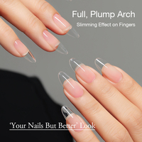 MR NAIL Puntas de Uñas Naturales de Diferentes Tamaños, Construcción sin Costuras, Aptas para Diferentes Tamaños de Uñas, Uso en Salón de Belleza y en Casa, Fáciles de Usar