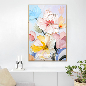 Cadre en bois flottant peinture fleur blanche mode <span class=keywords><strong>Pop</strong></span> <span class=keywords><strong>Art</strong></span> décoration murale peinture avec Texture encadrée peinture décorative - Product Image 5