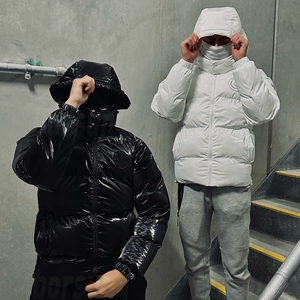 Custom Winter Cropped Down Coats Zip up <strong>Jackets</strong> ultra <strong>Light</strong> Duck Goose Embroidery logo Padded Bubble <strong>Puffer</strong> <strong>Jacket</strong> for Men Women - Product Image 1