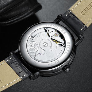 TEVISE T888 888 часы из натуральной кожи водонепроницаемые мужские модные спортивные с полым дном автоматический Шарм механические часы класса люкс - Product Image 4