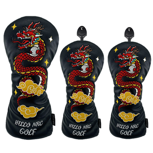 Golf Wood Head Cover PU Leather <strong>Dragon</strong> Style Waterproof for <strong>Driver</strong> Fairway Hybrid Golf <strong>Headcovers</strong> With Number Golf Accessories - Product Image 5