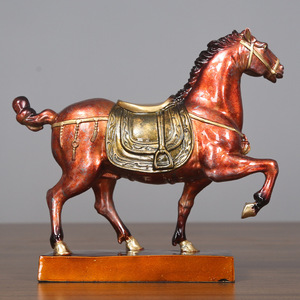 Figura de caballo de la dinastía Tang, artesanía de latón y cobre, decoración de escritorio para el hogar y la oficina, regalo tradicional chino, año del caballo - Product Image 3
