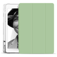 Étui en Silicone avec porte-crayon, pour nouvelle IPad Pro 2021 11 Air5 Air4 10.9 8e 10 2 Mini 5, housse de protection transparente TPU