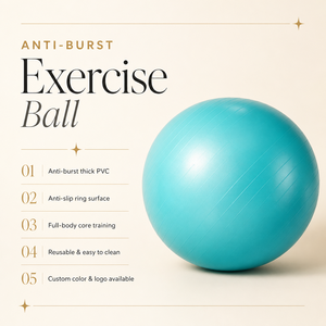 Ballon de yoga en PVC épaissi et durable, ballon de fitness Pilates, ballon géant d'entraînement sensoriel pour équipement sportif adulte - Product Image 4