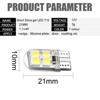 Nueva Bombilla LED YD T10 W5W 3030 4SMD de Gel de Sílice, 12V, Impermeable, con Luz Estroboscópica Intermitente para Matrícula, Puerta y Otros Usos en el Automóvil