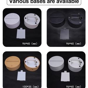 Bases de lampes de nuit en gros pour artisanat, vitraux, avec interrupteur et capteur, lampes LED en acrylique, bases en vrac pour le Royaume-Uni, bases acryliques 3D - Product Image 3